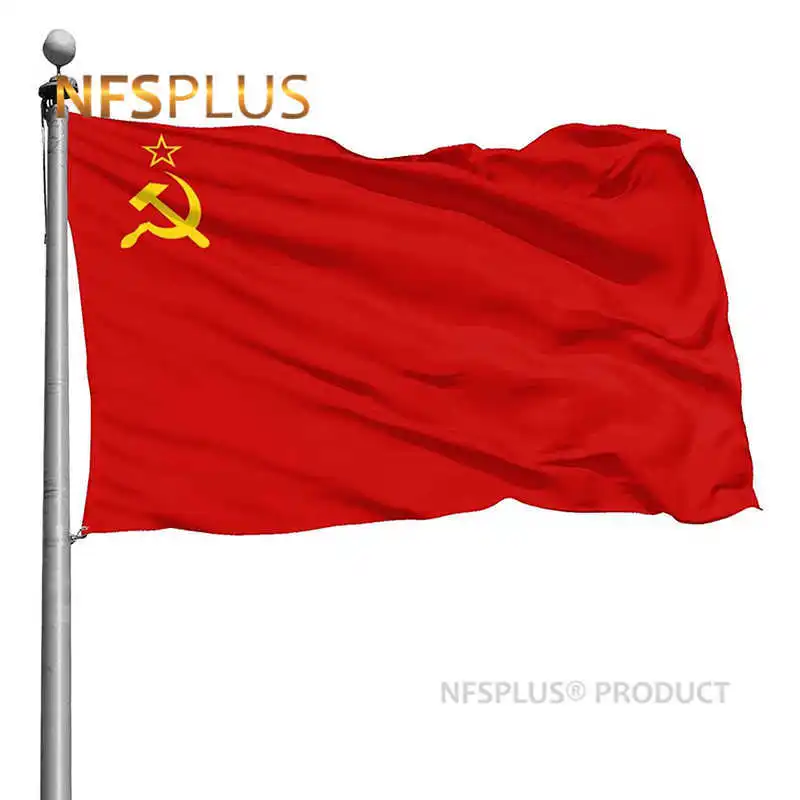 

Russian Flag USSR CCCP Russia 90x150cm Polyester Hammer and Sickle Printed Union of Soviet Socialist Republics Flags and Banners