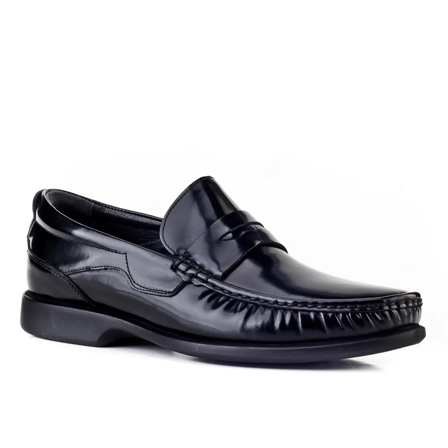

Genuine leather black men shoes