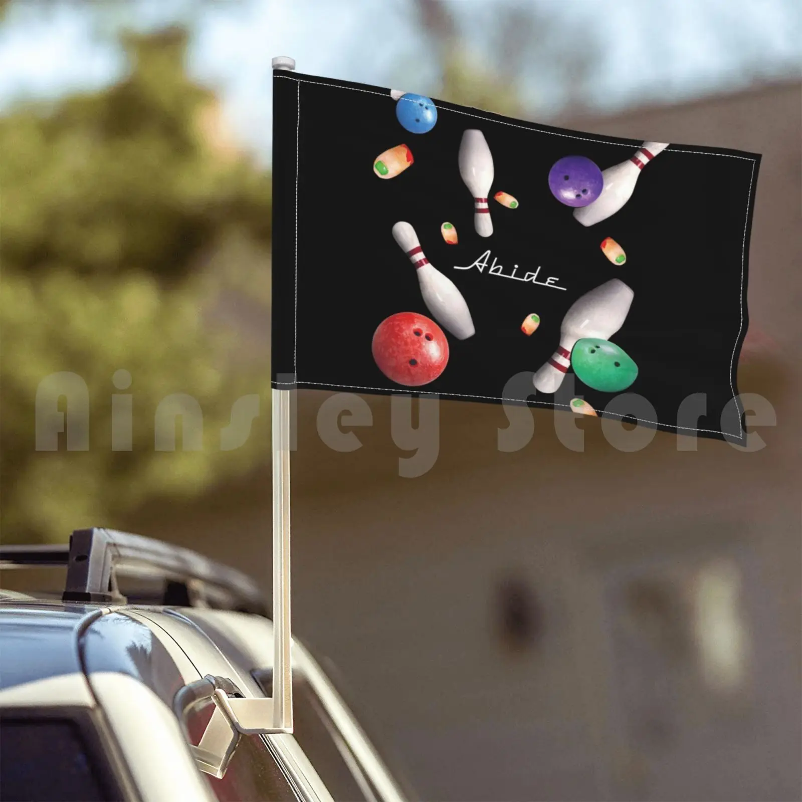 Abide 2 Outdoor Decor Flag Car The Big Lebowski Dude Dudeness El Duderino Jeff Bridges Walter Bowling |