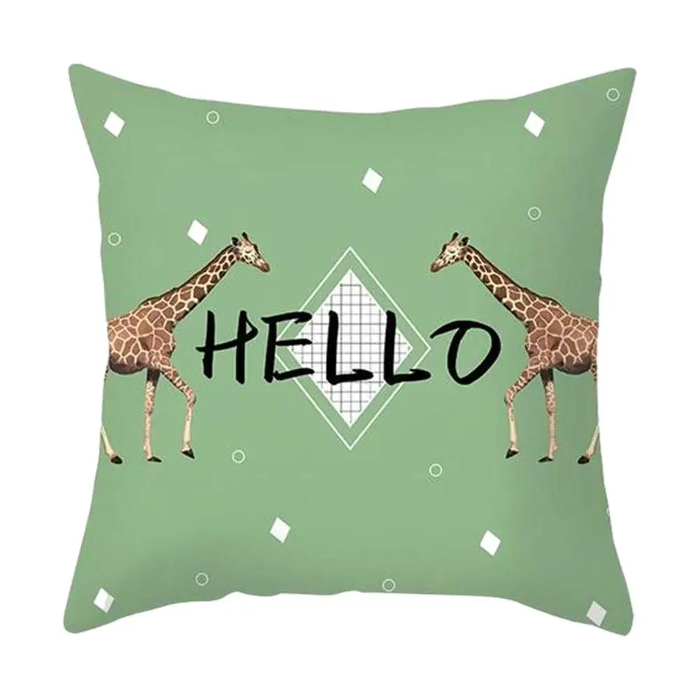 

Tropical Green Plant Pillow Case Living Room Soft Cushion Cover Sofa Fashion Home Decorative Pillowcase 45x45 cm