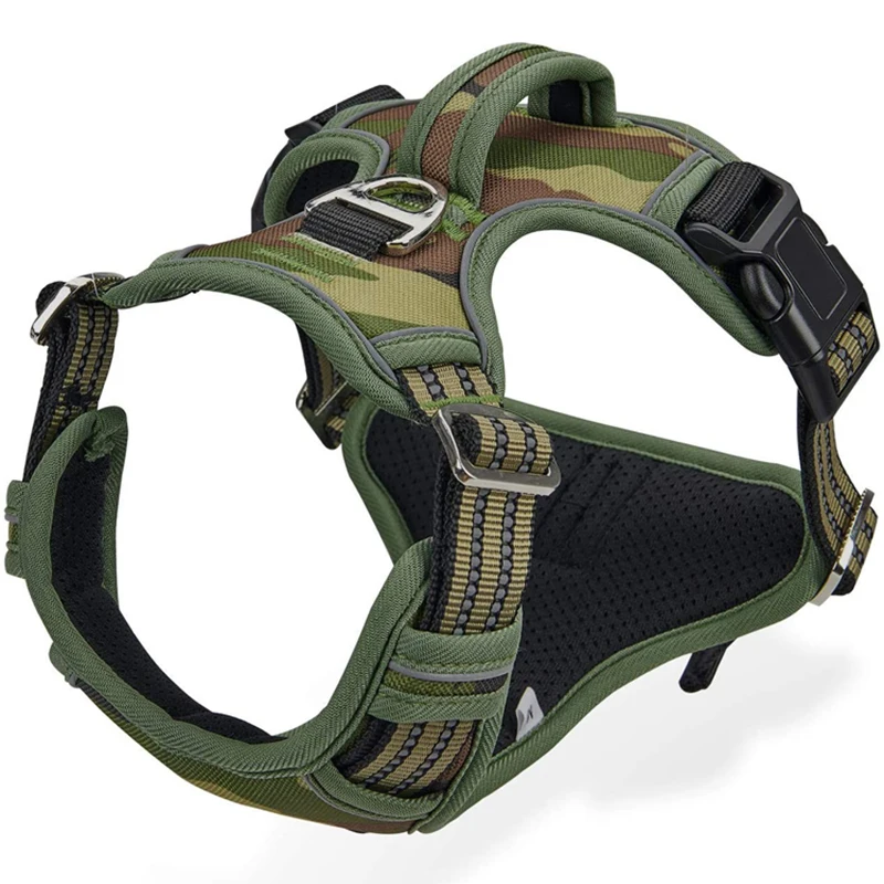 

Adjustable Pet Dog Harness Reflective Dog Seat Belt with Vertical Handle Pet Collar No Pull Vest Harnesses for Large Medium Dogs