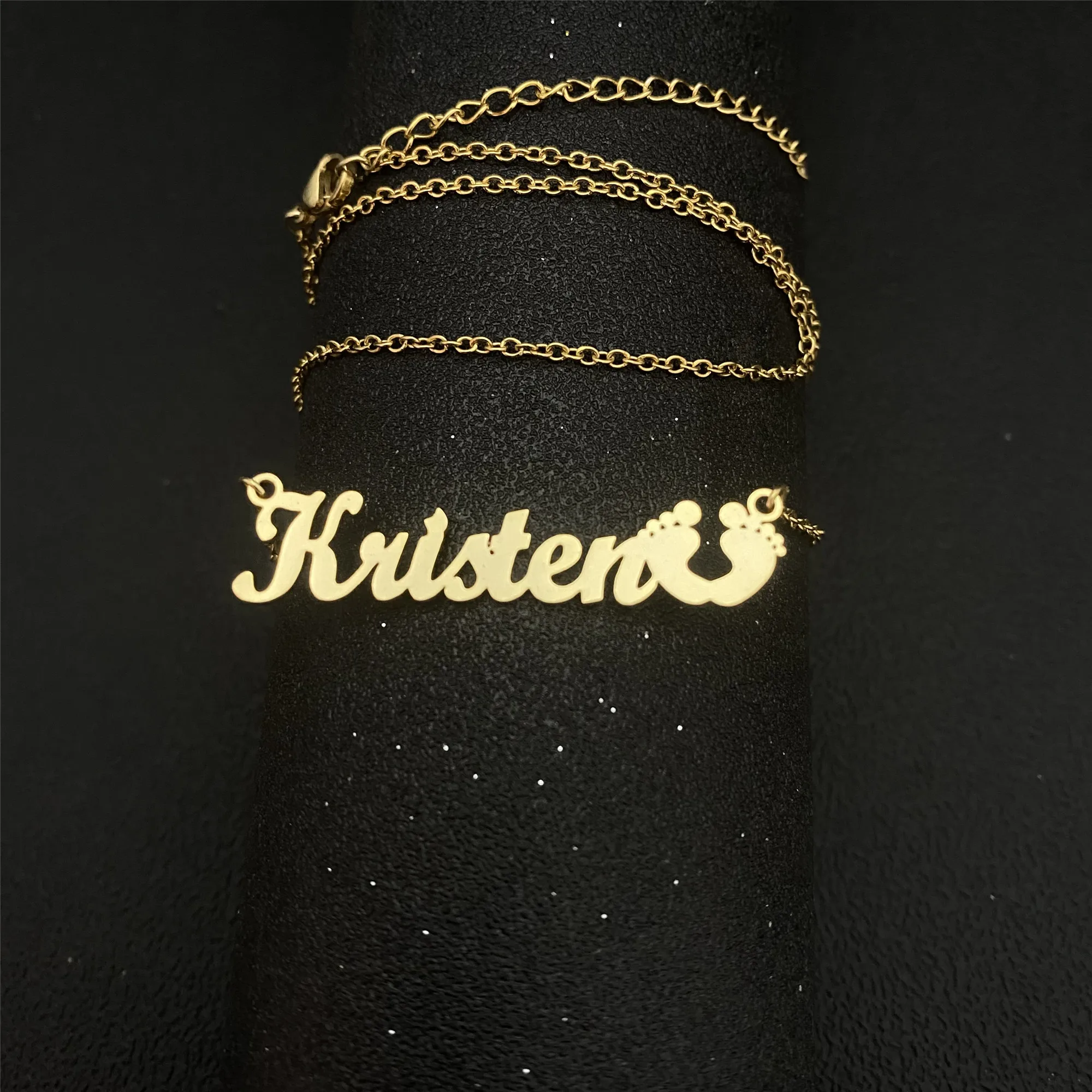 

Stainless Steel Customized Name Necklace For Women Girl Personalized Bead Choker Pendant Jewelry Christmas Gifts