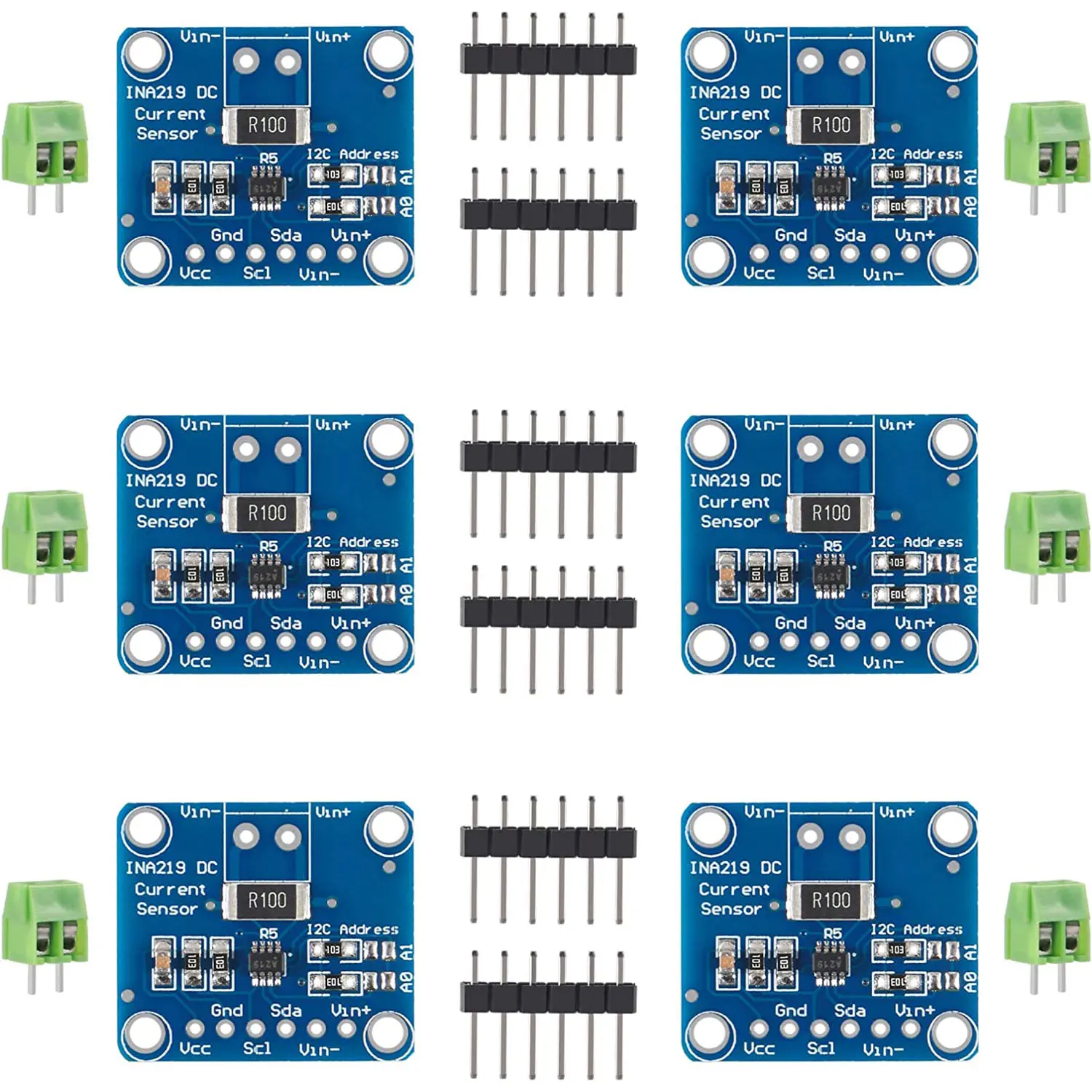 

6PCS CJMCU-219 INA219 I2C Interface Bi-directional DC Current Power Monitoring Sensor Breakout Module For Arduino Raspberry Pi