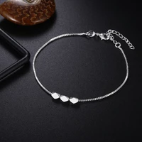 925 stamp silver color rhomb chain bracelet for women simple geometry friendship bracelets wedding simple jewelry