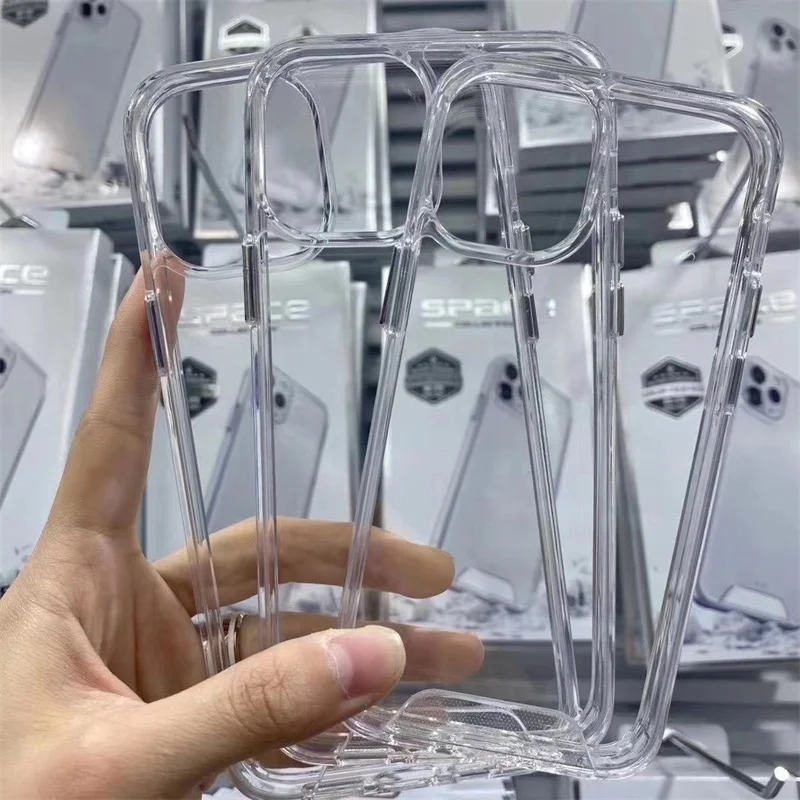 

High Acrylic Crystal Clear Phone Case For iPhone11 12 13 Pro Max Mini Space Transparent Cover 7/8 Plus Xs XR