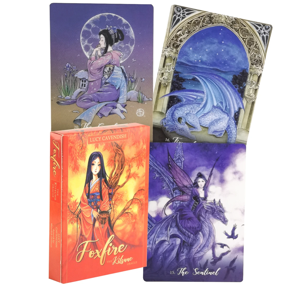 

Карточная колода Foxfire The Kitsune с изображением Оракл, 45 карт, таро, настольная игра, работайте светильник, Лунная оракль, богиня мощности от Люси...