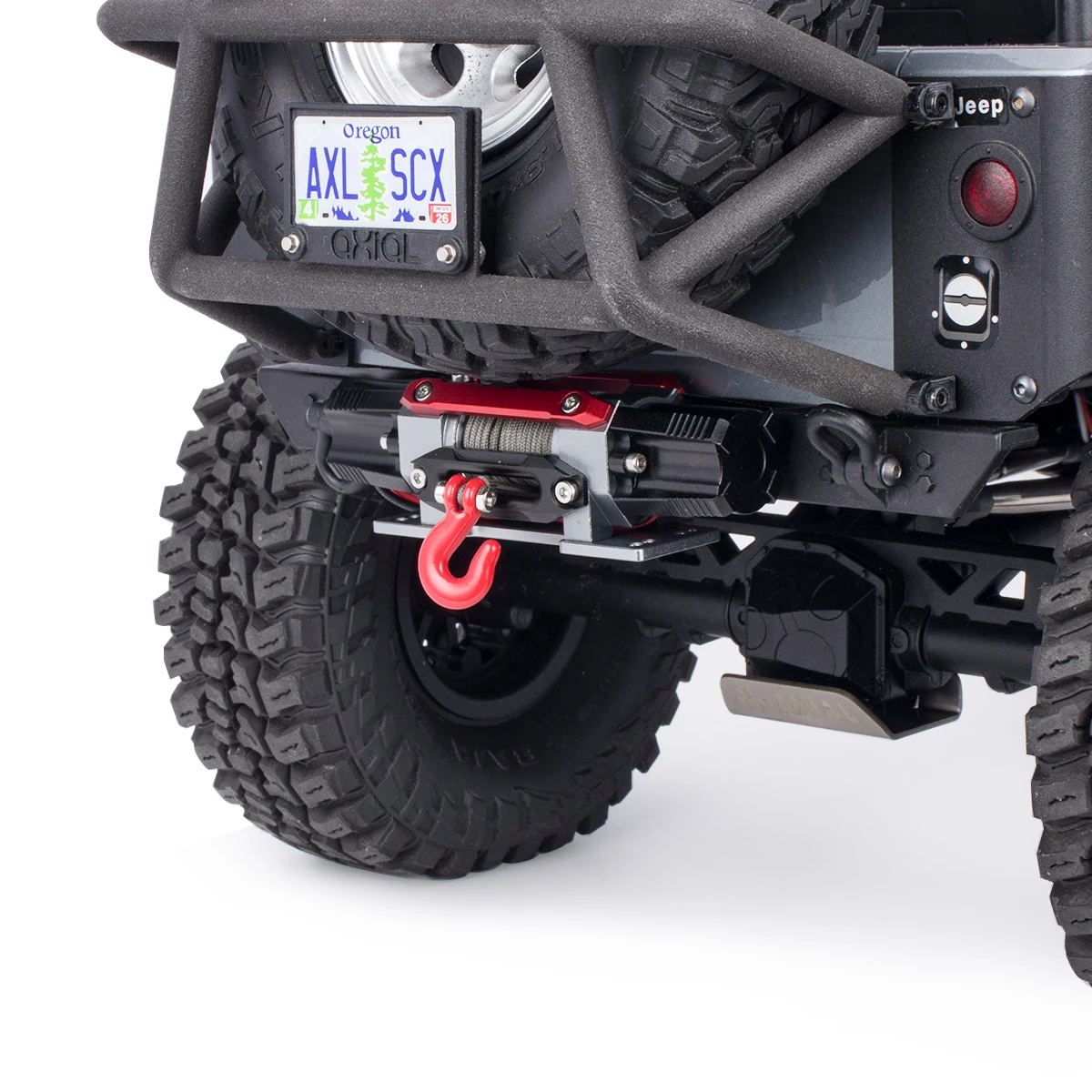 Двухмоторная металлическая лебедка с имитацией металла для 1/8 1/10 RC гусеничного