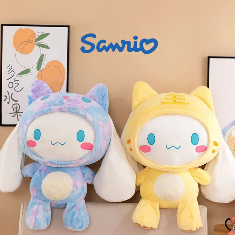 Sanrio Kawaii Japanese Cartoon Girlish Heart Cinnamoroll Cute Plushie Toy Soft Stuffed Dollhold Pillow Toys For Children's Gift