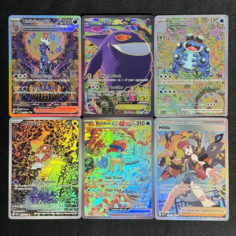Фото PKM английские прокси-карты Scarlet & Violet XY Umbreon Gengar EX Magikarp PTCG игровые коллекционные карты игровые игрушки №1