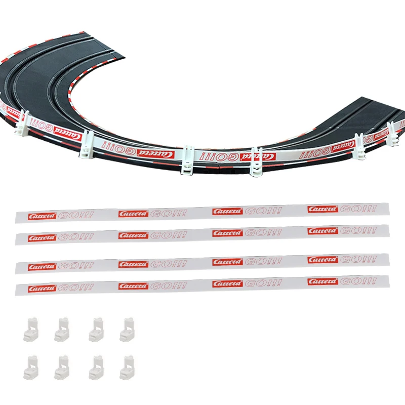 Carrera Go Guard Rails Set 1 43 Scale Slot Car Guardrail And Clips