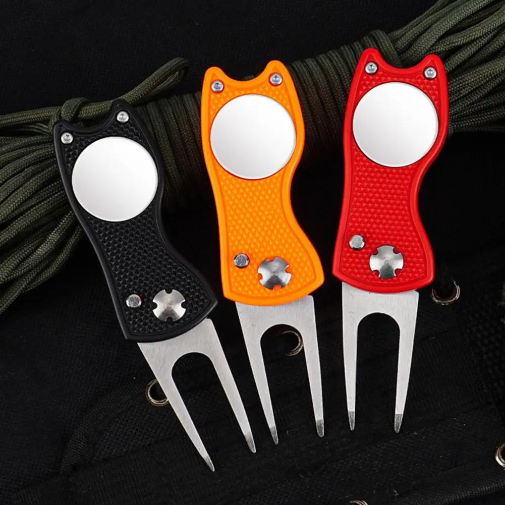 Magnetic Ball Marker Golf Divot Repair Tool Golf TrainingAids Pitch Alloy Divot Tool Metal Golf Pitch Fork Golf Acccessories
