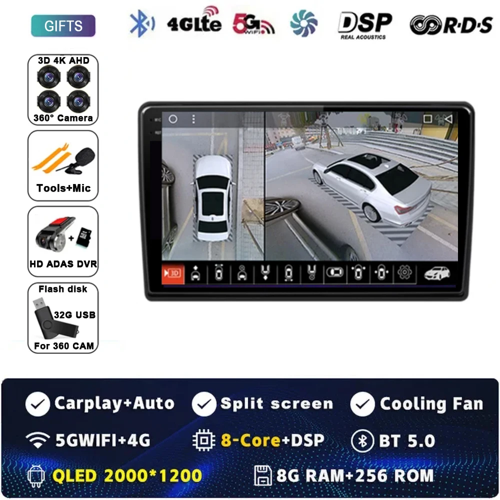 

Android 15 Carplay Auto для Iveco Daily 2006-2018 автомобильный радиоприемник мультимедийный видеоплеер 5G Wi-Fi GPS навигация головное устройство