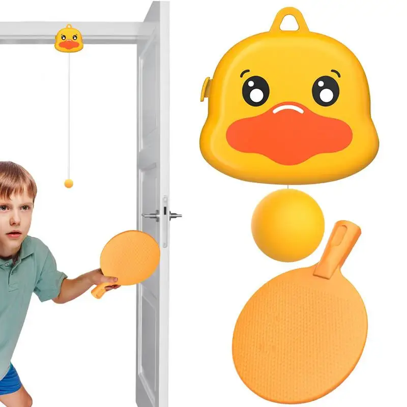 

Table Tennis Trainer Kids Door Pong Exercise Floating Practice Trainer Paddle And Ball Set For Kids Interactive Play Toy Fun