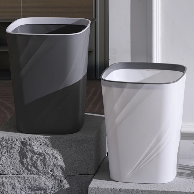 

Light Luxury Trash Can Large Capacity Home Toilet Kitchen Living Room Office Toilet Modern Minimalist Bathroom Decoration
