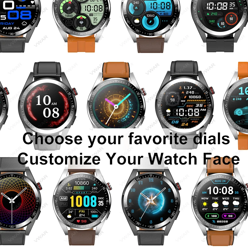 Умные часы Vwar Stratos 2 Pro AMOLED всегда на дисплее Bluetooth умные для мужчин 8G GPS треки