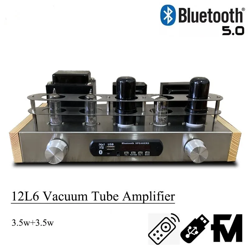 

6Z4 выпрямитель 6N2 Push 6P6P 12L6 вакуумная трубка односторонний класс A 3,5 Вт + 3,5 Вт стерео Bluetooth 5,0 Usb плеер домашний аудио усилитель
