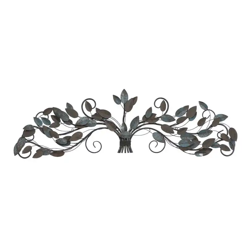 

Blue Metal Leaf Wall Decor Living Room Interior Home Decoration