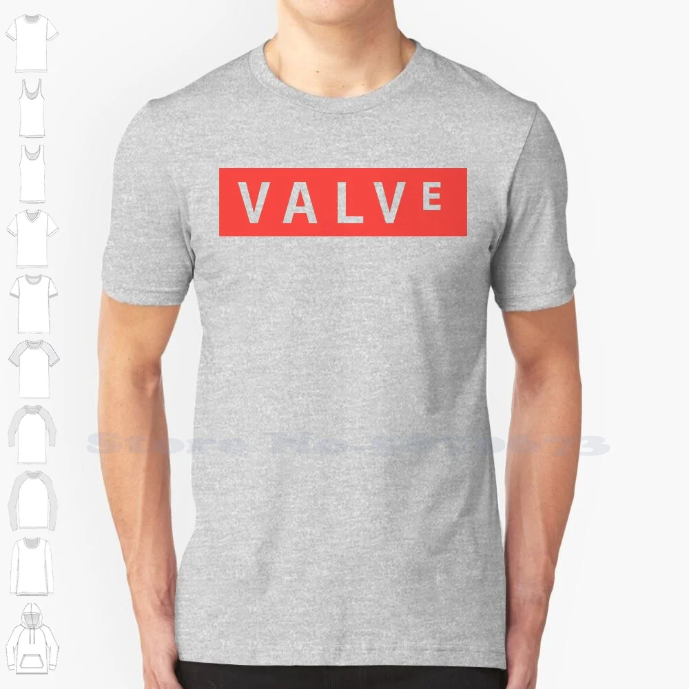 

Valve Logo Casual Streetwear Print Logo T-shirt Graphic 100% Cotton Tee