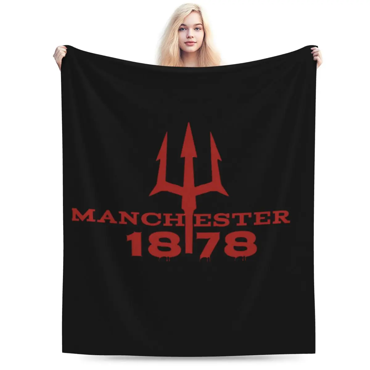 Красное одеяло Devils Of mанчестер мягкое теплое Фланелевое покрывало для кровати