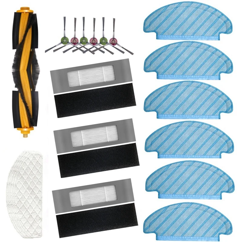 

21Pcs Filter Brush Mop Cloth Set For Ecovacs Deebot Ozmo T8 Vacuum Cleaner Parts Brushes Filter Accessories