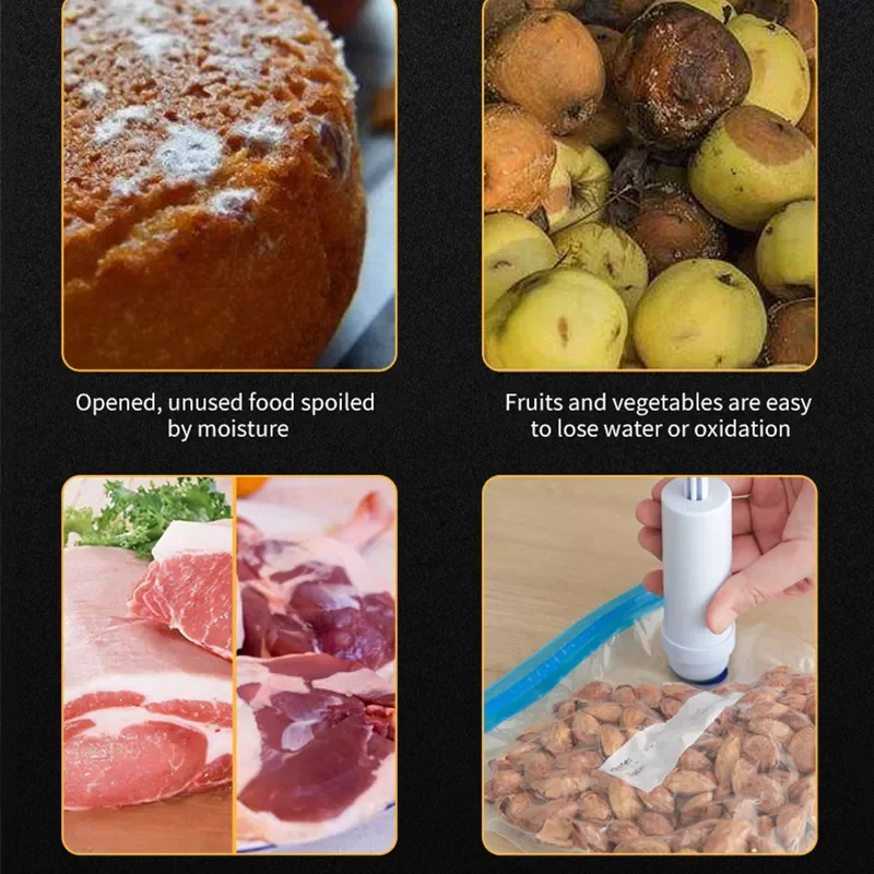 Вакуумный упаковщик пищевых продуктов перезаряжаемый вакуумный с USB и 10