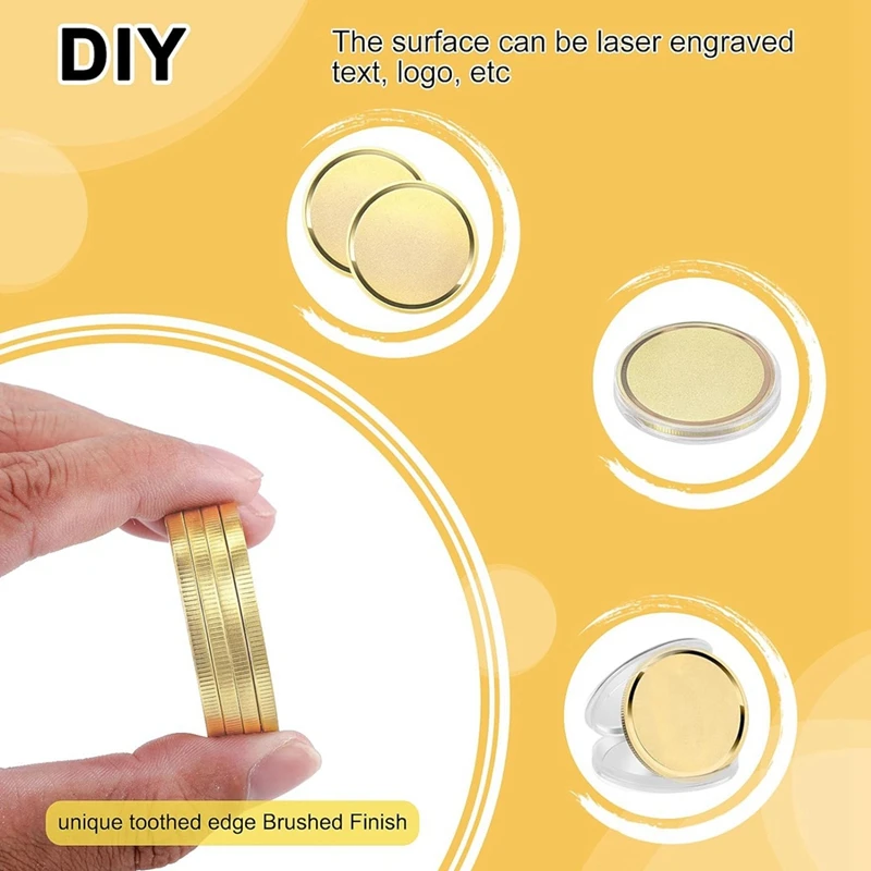 10 шт. латунные заготовки для лазерной гравировки пустая матовая монета с