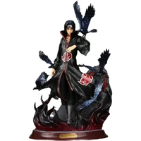 naruto anime figure uchiha itachi pvc action figure toy shippuden and crow collection model toy 26cm