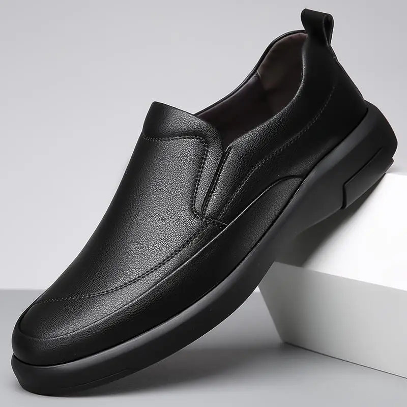 

Men's Shoes 2023 New Autumn British Style Black Casual Leather Shoes Men's Business Formal Big Head Work Fashion Shoes