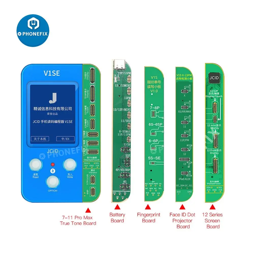 Плата JC V1SE для IPHONE 6- 13 Pro MAX фоточувствительная с аккумулятором отпечатков пальцев