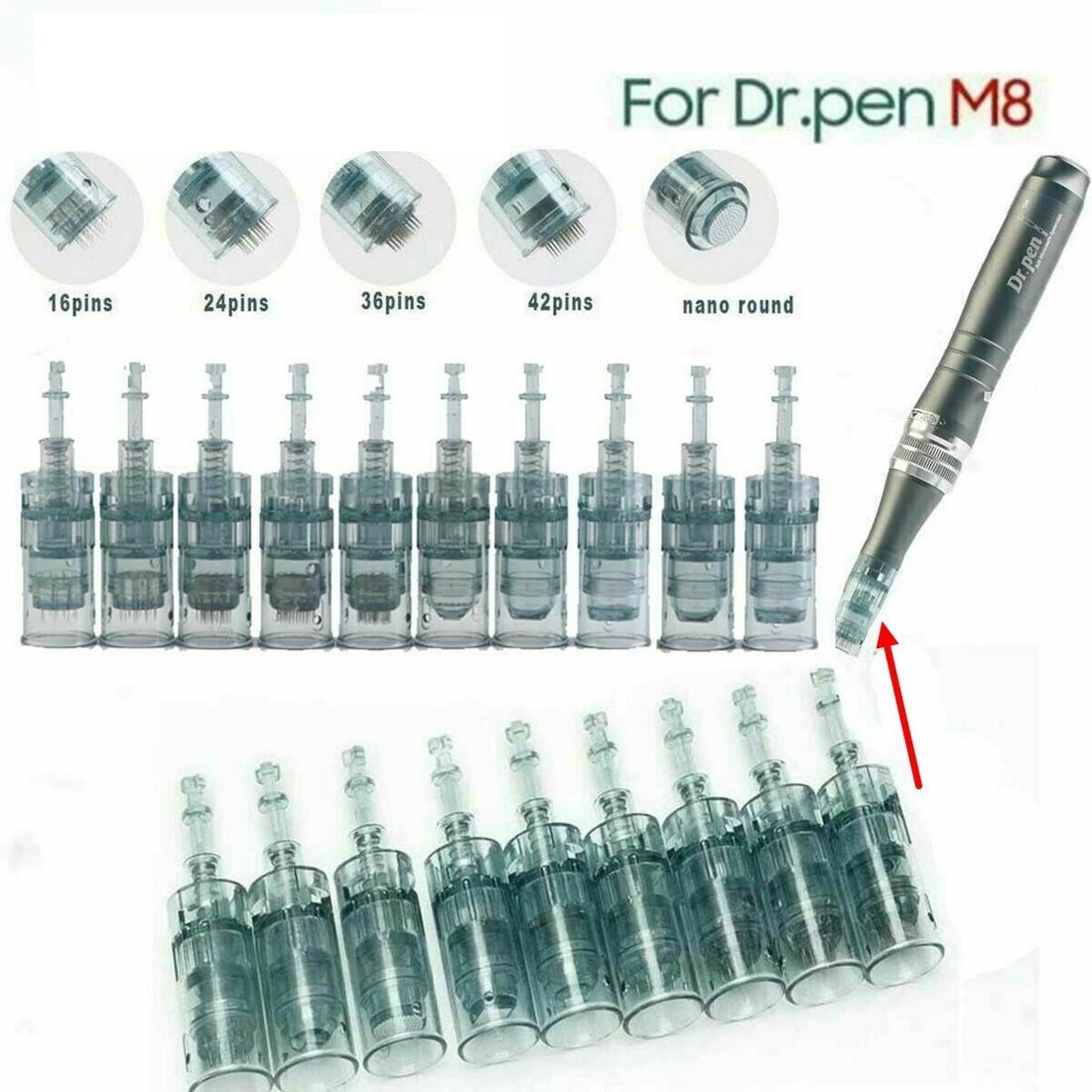 

Штыковые иглы, картриджи с иглами, сменные насадки 11 16 36 42 штырьков, наноигла MTS Micro Needling для микроиглы Dr Pen M8