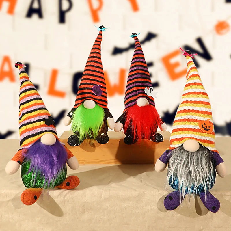 

Хэллоуин, кукла гнома, мягкая легкая портативная Рождественская Кукла гнома без лица, Настольная игрушка, украшение, искусственное украшен...