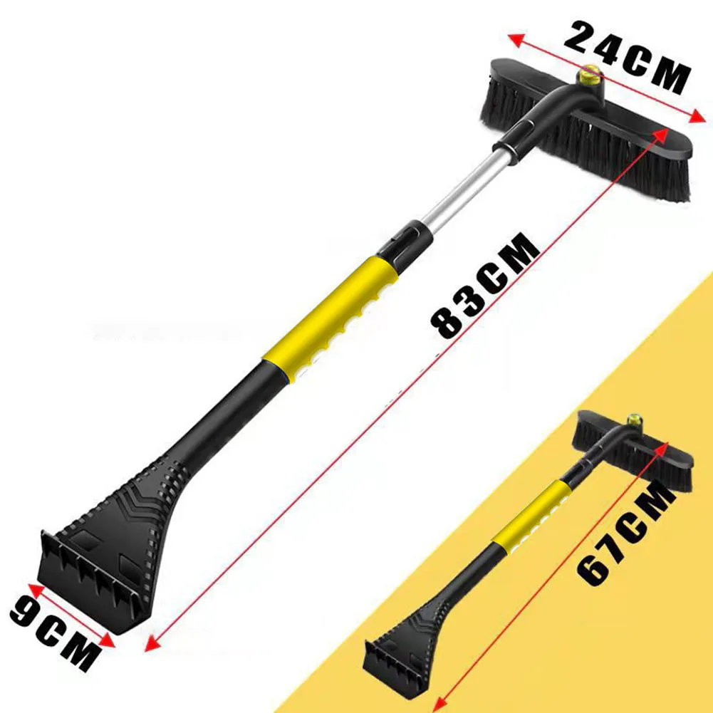 

4 In 1 Extendable Snow Ice Scraper Windshield Snow Removal Shovel Length Adjustable Ice Scraper For Car SUV