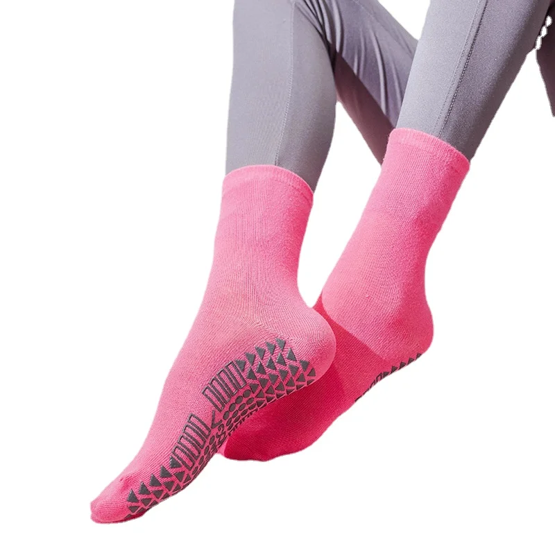 

1 Pair Cotton Women Yoga Socks Ladies Anti Slip Silicone Gym Pilates Ballet Socks Fitness Sport Dance Sock Breathable Elasticity
