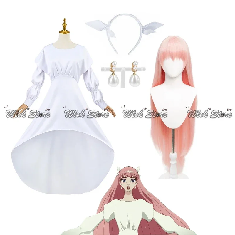 Аниме Ryuu to Sobakasu no IME Косплей Полный комплект Suzu Belle Платье серьги повязка на голову