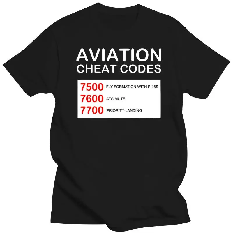 

Мужская одежда Мужская футболка авиационные Чит-коды-забавная футболка для пилотов-мужская футболка женская футболка футболки Топ 0542E
