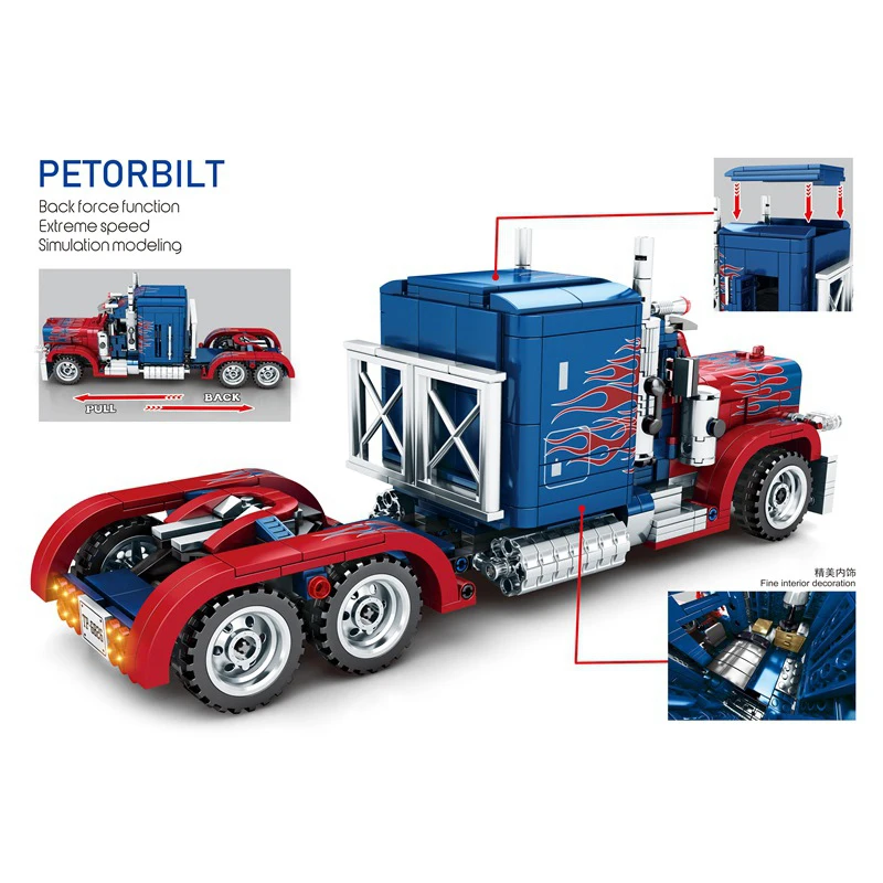 Креативные идеи строительные блоки 389 грузовиков оптимизированные Prime с