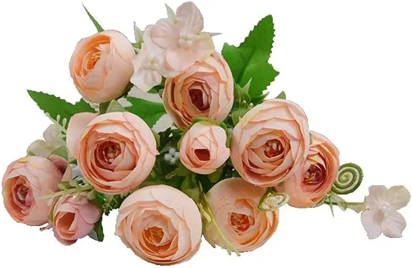 

2pcs Artificial Flowers Silk Hydrangea Faux Camellia Bouquet Flowers for Wedding Bouquet Centerpieces Flower