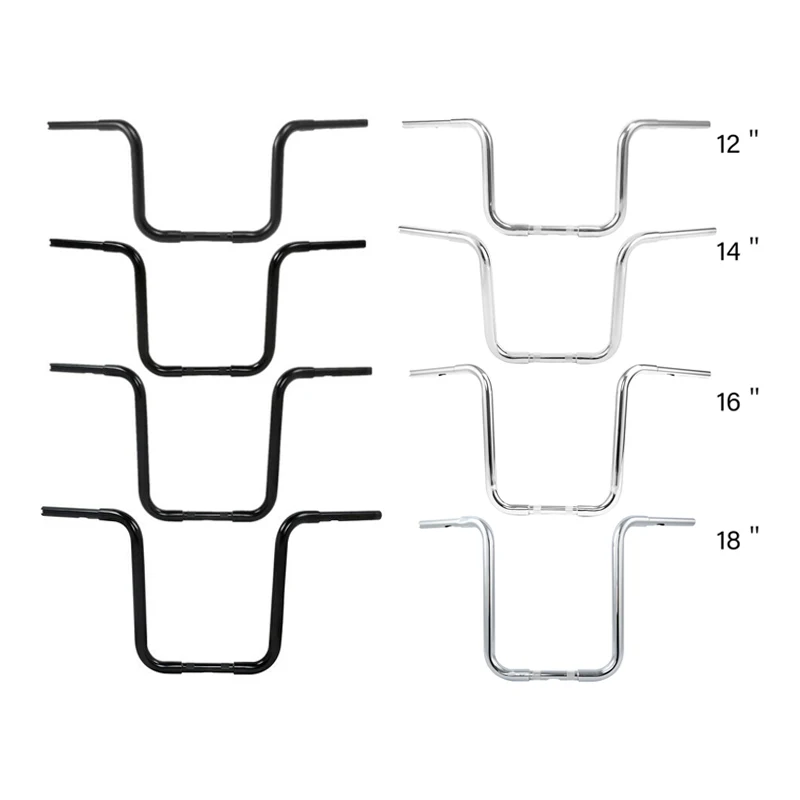 

Мотоциклетный руль 12/14/16/18 дюймов Rise 1 1/4 дюйма Ape HangerBar для Harley Sportster XL Dyna FLST FXST