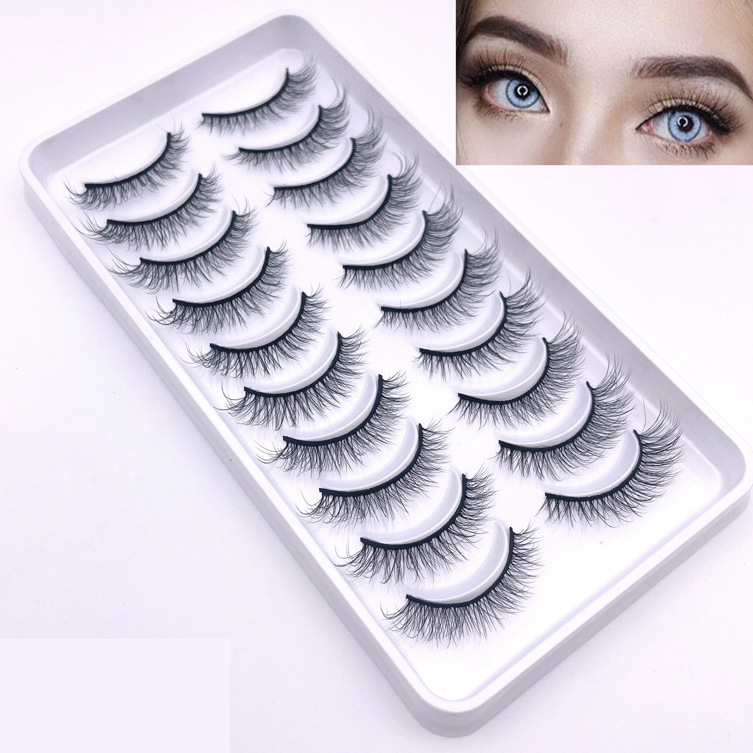 

32 стиля 3/10 пар натуральные длинные 3D норковые накладные Искусственные ресницы набор для макияжа норковые ресницы наращивание ресниц корот...