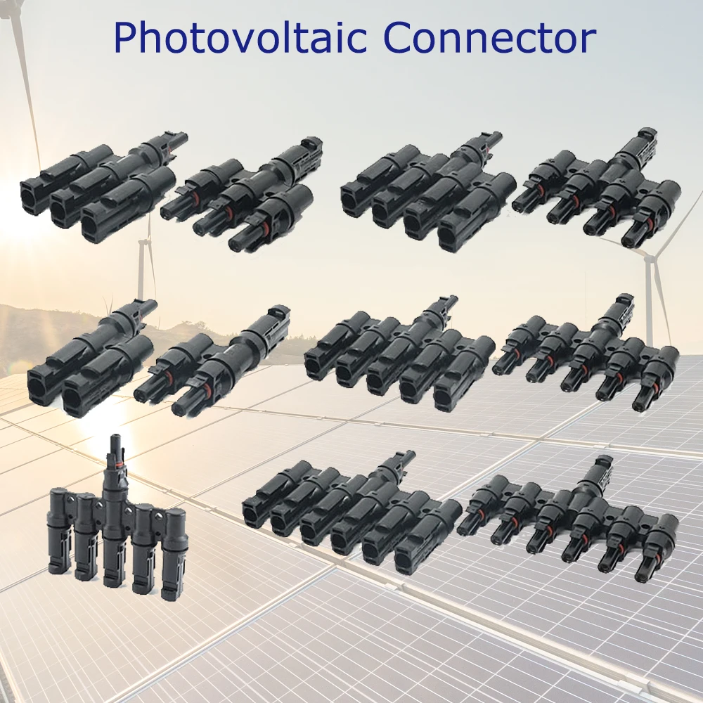 

Разъем солнечной панели, фотогальванический штекер и гнездо, подключение 2T 3T 4T 5T 6T, ветвь IP67, водонепроницаемый для 2, 5 мм2 ~ 6, 0 мм2 солнечного ...