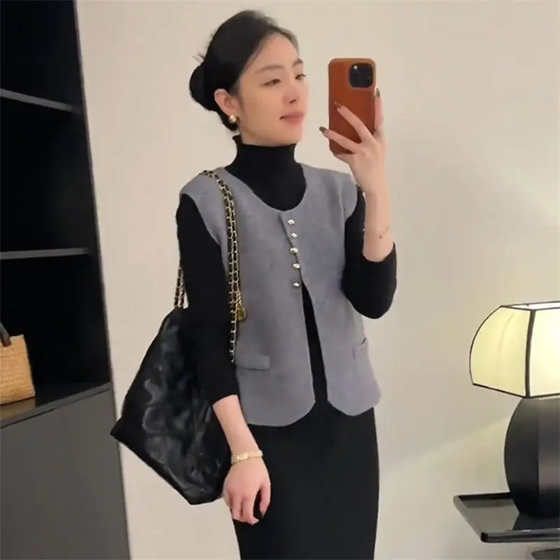 Женский вязаный жилет в Корейском стиле новая коллекция на весну и осень свитер