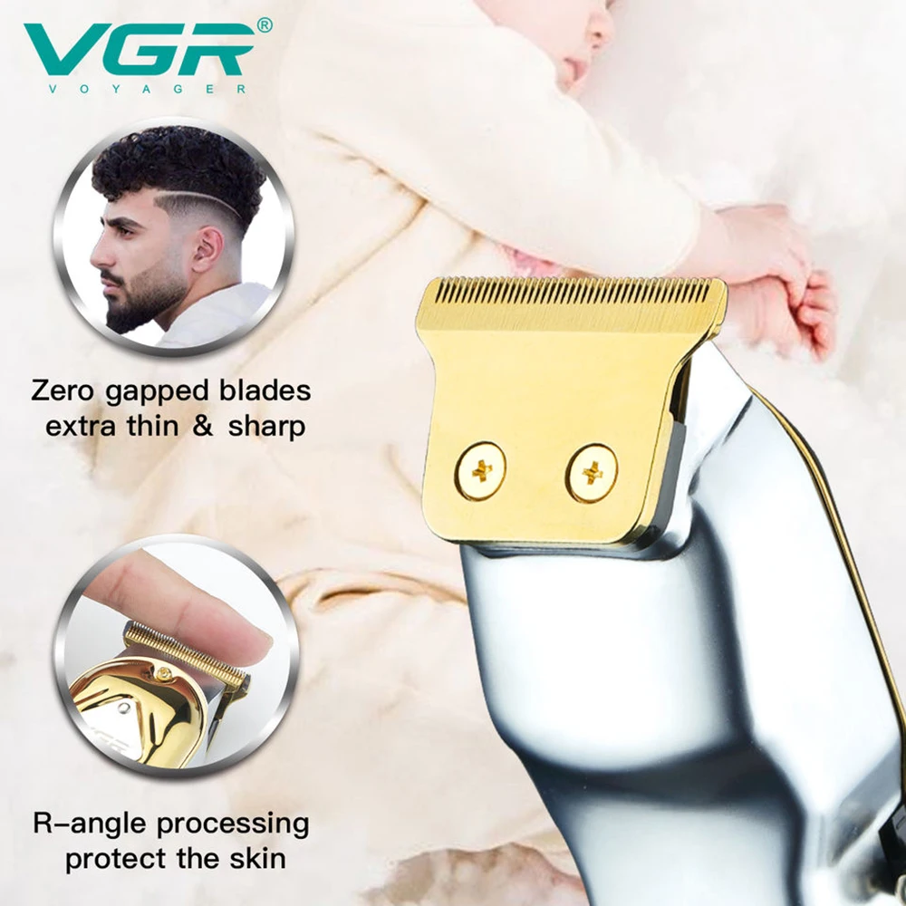 VGR Rechargeable Professional Hair Clipper Hair Trimmer For Men Shaver Hair Cutting Machine Barber Accessories Cut Machin Beard enlarge