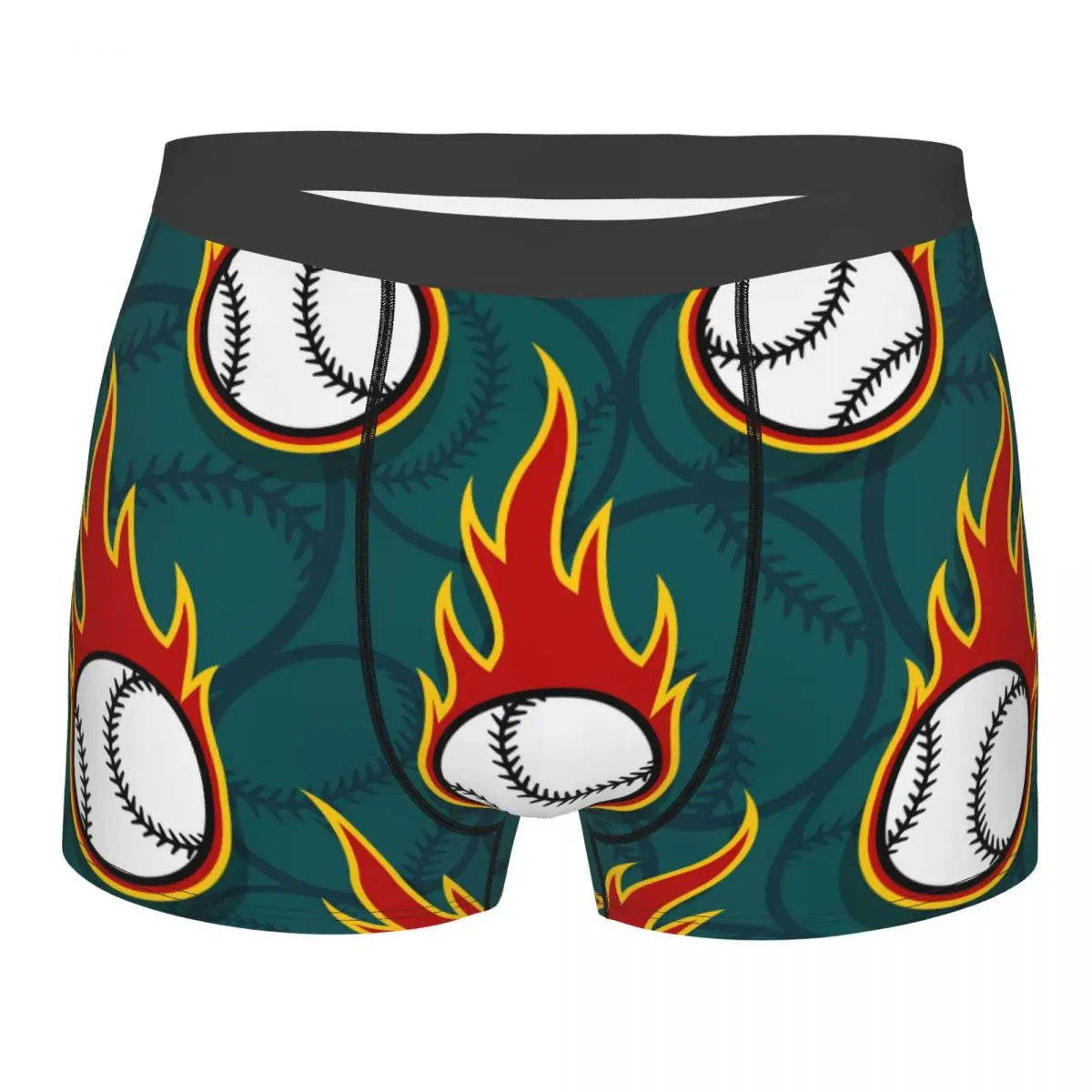 

Men's Panties Fire Baseball Ball Male Underpants Man Short Boxer Underwear