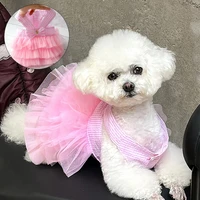 party dog dresses for small dogs fancy puppy summer dress chihuahua clothing for wedding tutu skirts cat accessories pet apparel