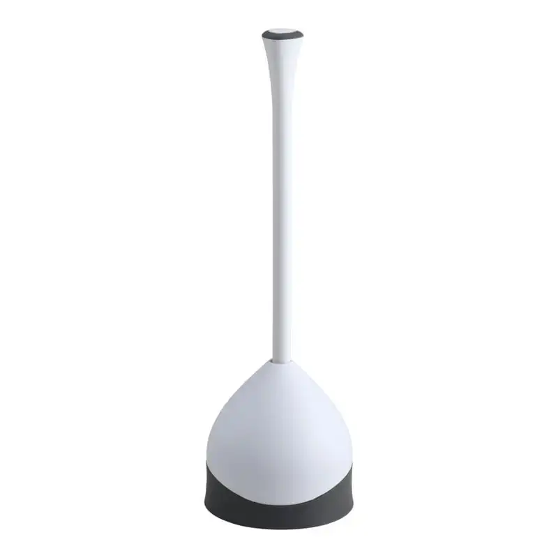 

Toilet Plunger, With Caddy, White