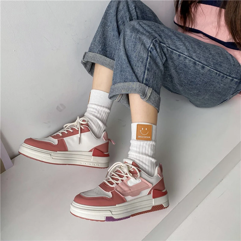 

Женская Вулканизированная спортивная обувь на плоской подошве, для бега