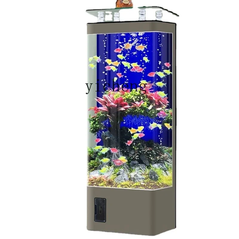 

YY Household Small Light Luxury TV Cabinet Floor Vertical Change Water Ecological Aquarium