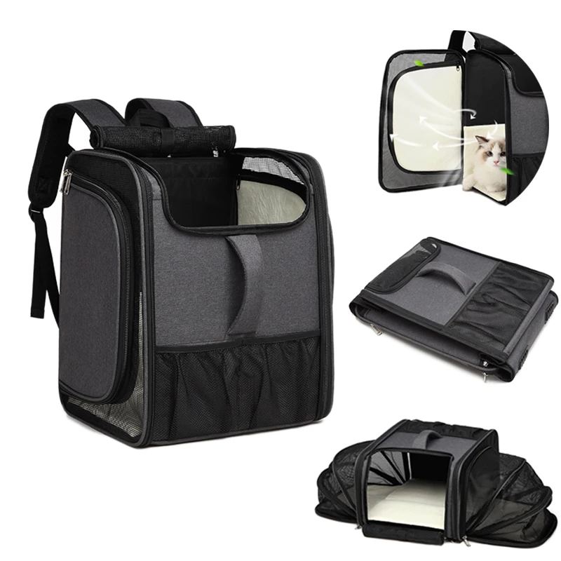 Breathable Cat Backpack Dual Expandable Pet Travel Bag for Dog Outdoor Portable Cat Carrier Bags Bolsas Para Mascotas