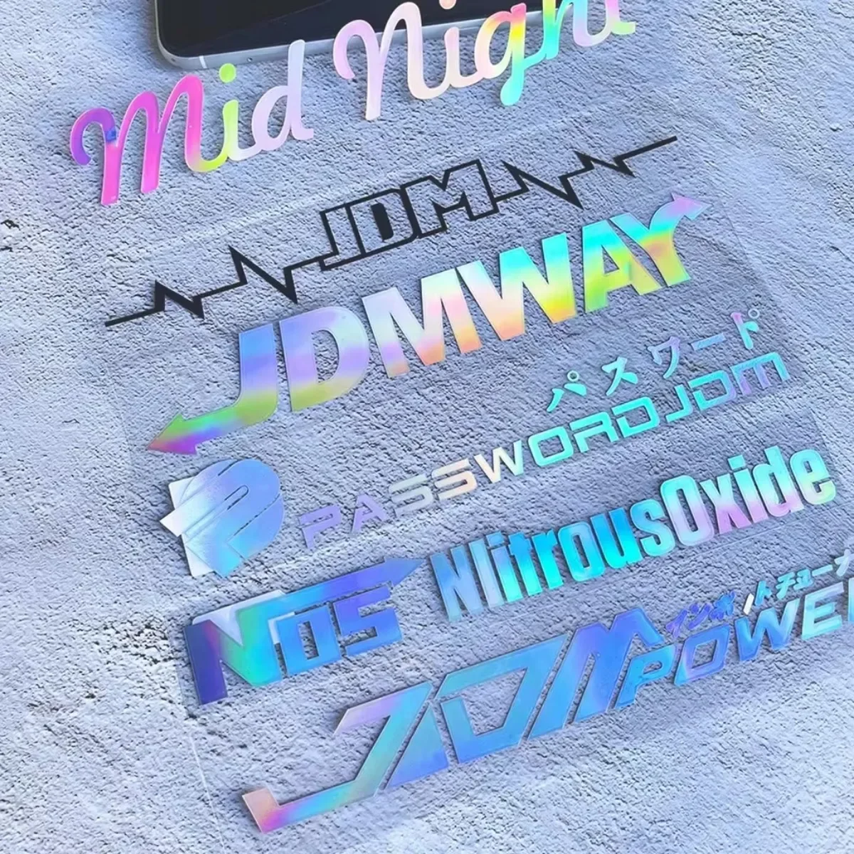 Лазерная Радужная Наклейка JDM Для Электромобилей Мотоциклов Скутеров - Украшение