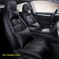 custom car seat covers for honda civic 10th generation 2016 2021 years auto interior decoration accessories protection 1 sets